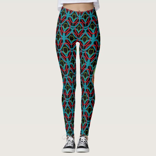 LOVETE HEART LOVE BY MASANSER PIXELAT LEGGINGS (Voorkant)