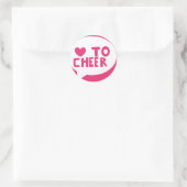 lovetochelen ronde sticker (Tas)