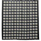 Lovevogelkers kersen bloesem tak zwart douchegordijn (Voorkant)