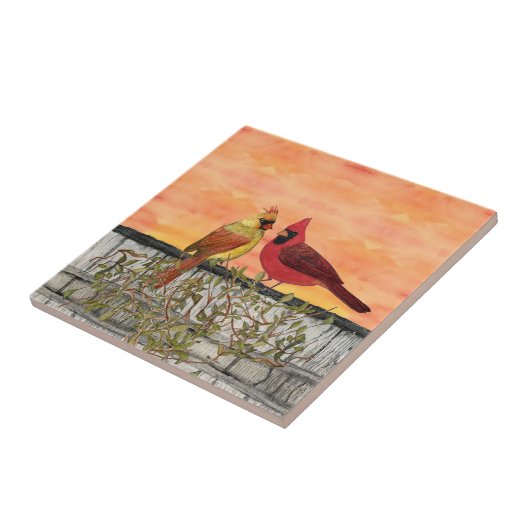 Lovevogels Ceramic Kitchen Tile Tegeltje (Zijkant)