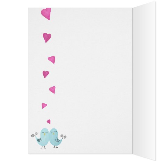 Lovevogels - Cute Digital Waterverf Artwork (Binnen (Links))