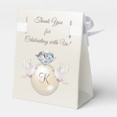 Lovevogels Diamond Personalized Wedding Favor Boxe Bedankdoosjes (Achterkant)