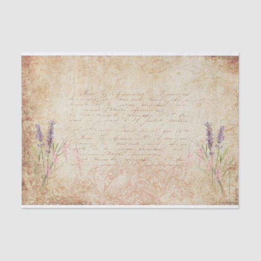 Lovevogels en bloemen tissuepapier (Voorkant)