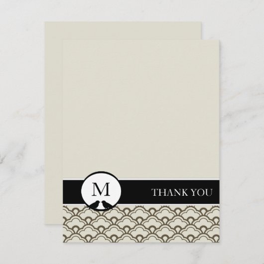 Lovevogels Gepersonaliseerd Dank u Kaarten (tweesl (Voorkant / Achterkant)