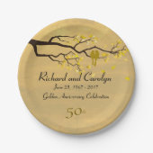 Lovevogels Golden Jubileum Papieren Bordje (Voorkant)