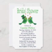 Lovevogels Groen en Wit Vrijgezellenfeest Kaart (Voorkant)