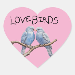 Lovevogels Hart Sticker