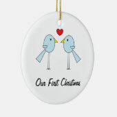 "Lovevogels" Keramisch Ornament (Rechts)