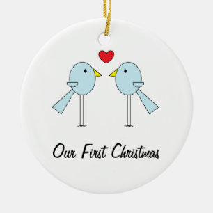 "Lovevogels" Keramisch Ornament
