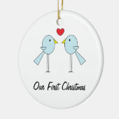 "Lovevogels" Keramisch Ornament (Links)