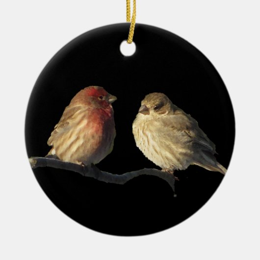Lovevogels Keramisch Ornament (Voorkant)