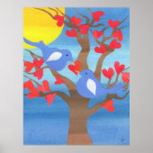 Lovevogels Nesting Poster (Voorkant)