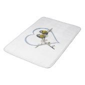 Lovevogels op een kersenbloesem tak wit badmat (Gekanteld)