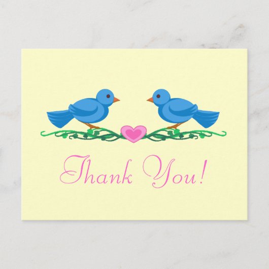 Lovevogels Thankyou Note Briefkaarten (Voorkant)