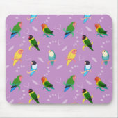 Lovevogels van het Rainbow Colors Pattern Muismat (Voorkant)