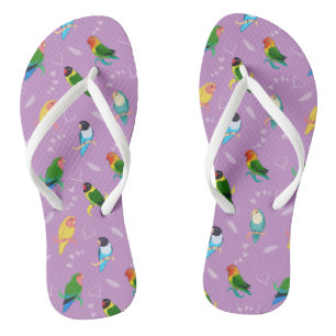 Lovevogels van het Rainbow Colors Pattern Teenslippers