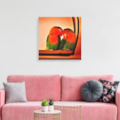 Lovevogels voor het afdrukken van doeken (Insitu (Woonkamer))