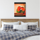 Lovevogels voor het afdrukken van doeken (Insitu (Slaapkamer))