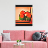 Lovevogels voor het afdrukken van doeken (Insitu (Woonkamer))
