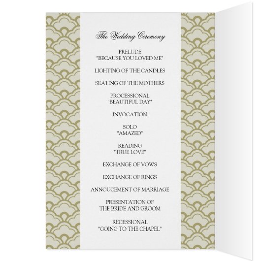 Lovevogels Wedding Ceremony Programma's (Binnen (Links))