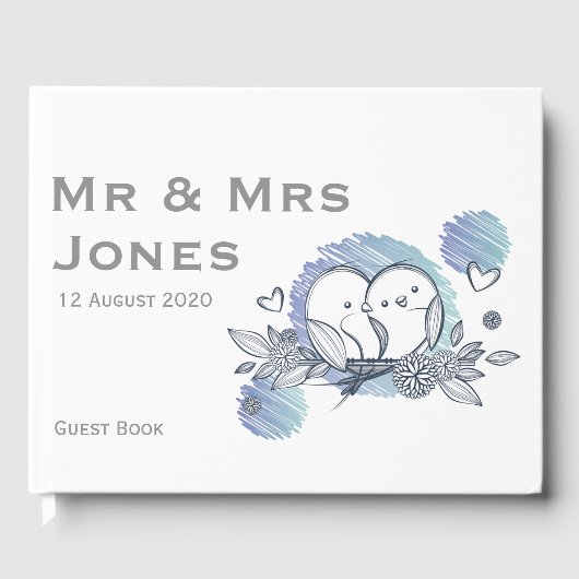 Lovevogels Wedding Guest Book () Gastenboek (Voorkant)
