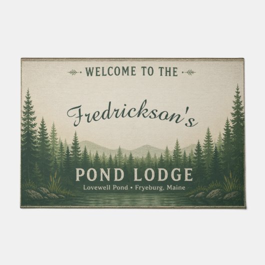 Lovewell Pond Lodge Persoonlijke Deurmat (Voorkant)