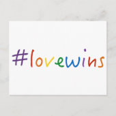 #lovewins liefde wint gelijkheid tussen homohuweli briefkaart (Voorkant)