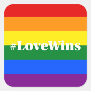 #LoveWins Love Wins Hashtag Marriage Equality Vierkante Sticker