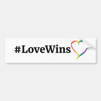 #LoveWins Rainbow Heart Bumpersticker