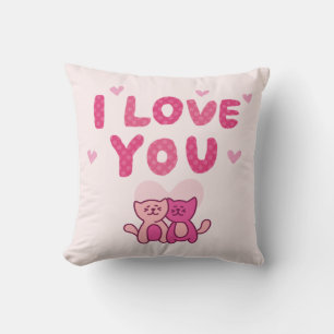 Lovey Dovey Kattenkussen - Schattige paar kussen