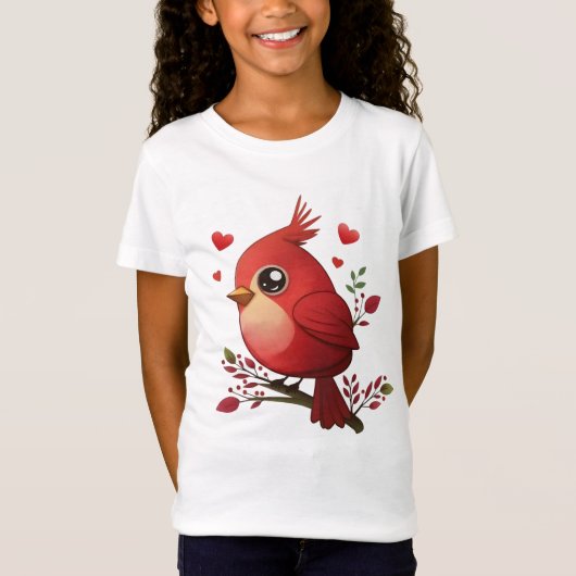 Lovey-Dovey Red Kardinaal T-shirt (Voorkant)