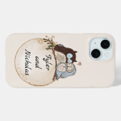 Lovey Dovey Uilen Voeg Namen Gift voor Vriendin Case-Mate iPhone Case (Achterkant (horizontaal))