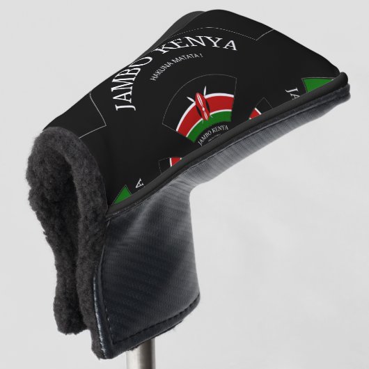Lovey Kenya Text Art Design Golfheadcover (3/4 voorkant)