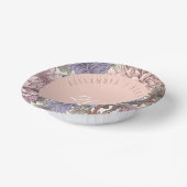 Lovey lieve paarse en roze stijlvolle bloemen Verj Papieren Kommen (Gebogen)