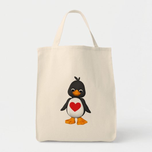 Lovey the Penguin Canvas tas (Voorkant)