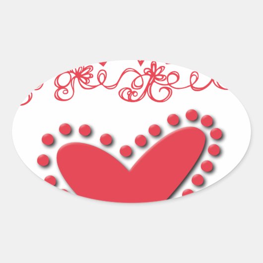 lovie ovale sticker (Voorkant)