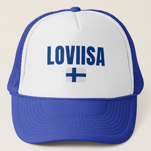 LOVIISA Finland Vlag Trucker Pet (Voorkant)