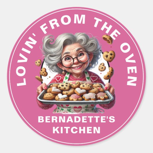 Lovin' From The Oven Ronde Sticker (Voorkant)