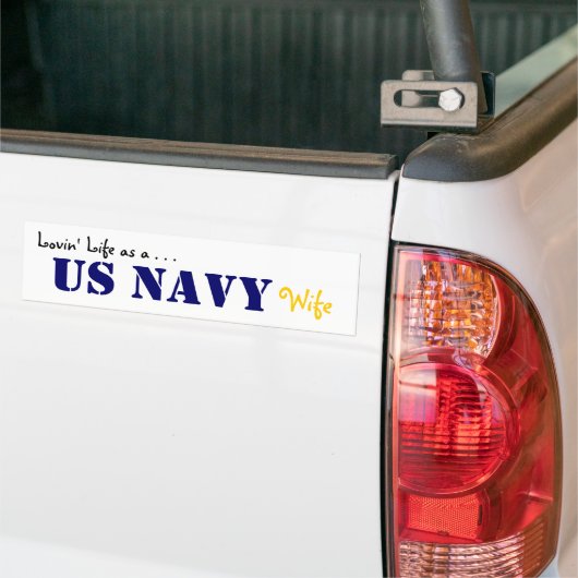 Lovin' Life NAVY stencil Bumpersticker (Op Truck)