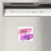 Lovin' Sixty Happy 60th Verjaardag Roze Plezier Magneet (Insitu (Vaatwasser))