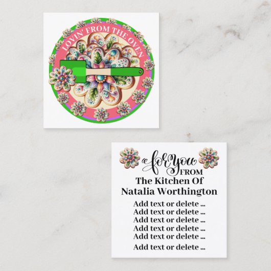 Lovin' van de Oven Profile Card versie Vierkante Visitekaartje (Voorkant / Achterkant)