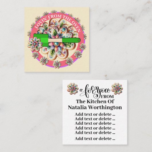 Lovin' van de Oven Visitekaartje versie (Voorkant / Achterkant)