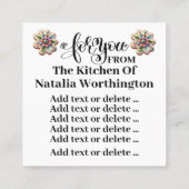 Lovin' van de Oven Visitekaartje versie (Achterkant)