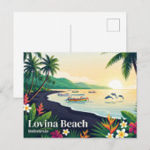 Lovina Beach Indonesië Briefkaart (Voorkant / Achterkant)