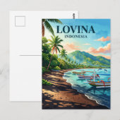 Lovina Beach Indonesië Briefkaart (Voorkant / Achterkant)
