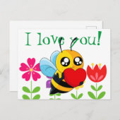 Loving Bee Briefkaart (Voorkant / Achterkant)