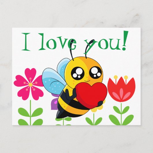 Loving Bee Briefkaart (Voorkant)