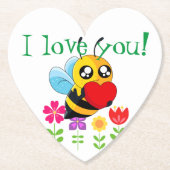 Loving Bee Kartonnen Onderzetters (Voorkant)