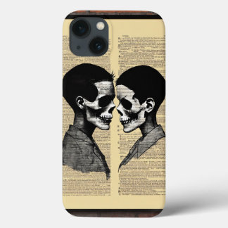 Loving Black: Two Skulls in profiel iPhone Case