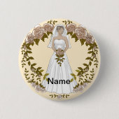 Loving Bride Wedding pin knop Ronde Button 5,7 Cm (Voorkant)
